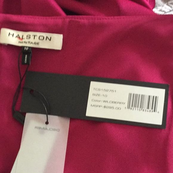 Halston Heritage Halter Neck Cut Out Satin Dress - Picture 8 of 8